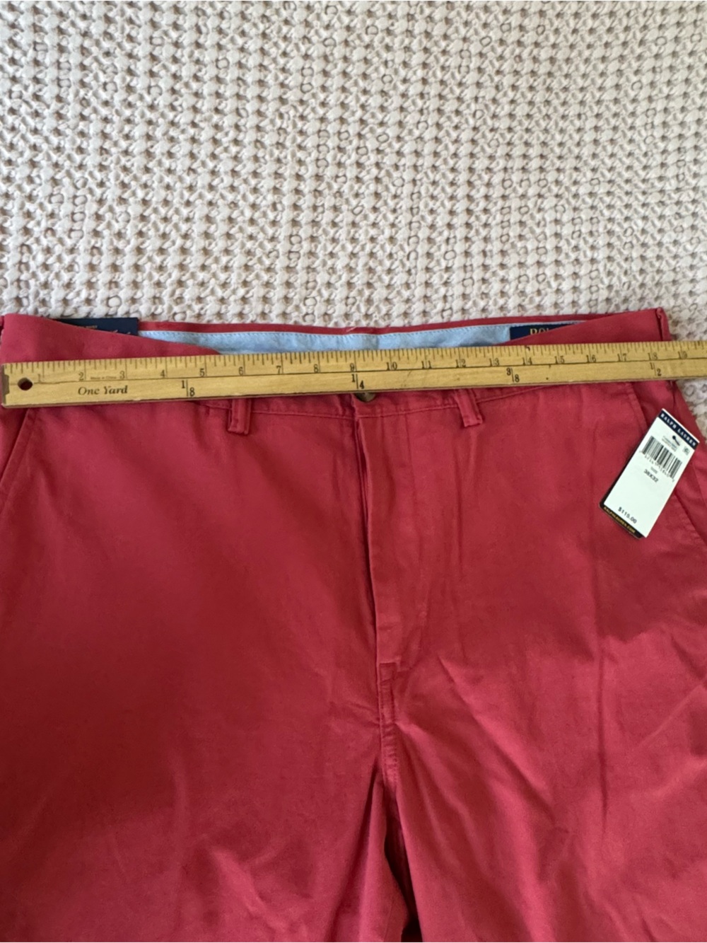 Polo Ralph Lauren Men's Straight-Fit Washed Stretch Chino Pants 38x32 Red NWT - Picture 8 of 10